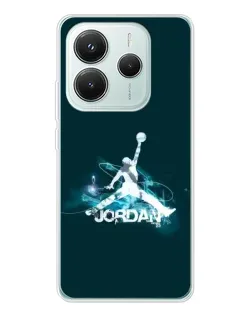 Чехол для Xiaomi Redmi Note 14 5G с картинкой «Jordan Blue Fire»