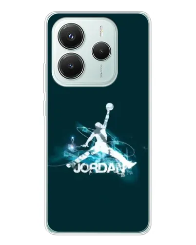 Чехол для Xiaomi Redmi Note 14 5G с картинкой «Jordan Blue Fire»
