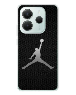 Чехол для Xiaomi Redmi Note 14 5G с картинкой «Jordan Dark Carbon»