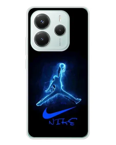 Чехол для Xiaomi Redmi Note 14 5G с картинкой «Jordan Neon Blue»