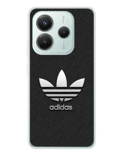 Чехол для Xiaomi Redmi Note 14 5G с картинкой «Adidas Карбоновая текстура»