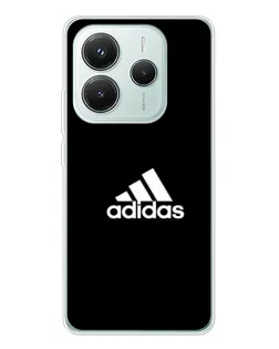 Чехол для Xiaomi Redmi Note 14 5G с картинкой «Черная классика Adidas»