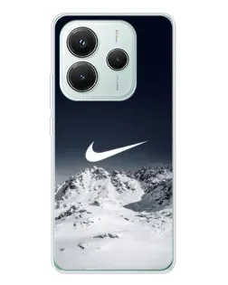 Чехол для Xiaomi Redmi Note 14 5G с картинкой «Nike — зимние горы» Чехол для Xiaomi Redmi Note 14 5G с картинкой «Nike — зимние горы»