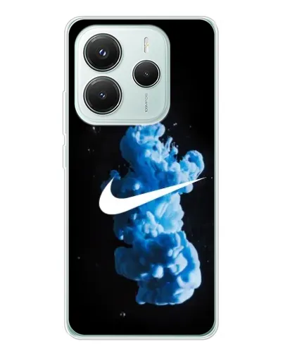 Чехол для Xiaomi Redmi Note 14 5G с картинкой «Nike и синий дым» Чехол для Xiaomi Redmi Note 14 5G с картинкой «Nike и синий дым»