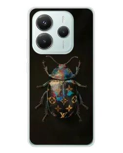 Чехол для Xiaomi Redmi Note 14 5G с картинкой «LV — мраморный принт»