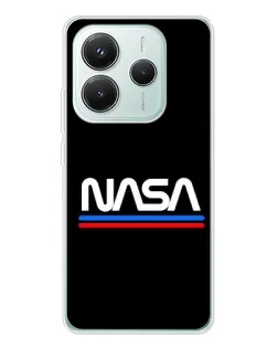 Чехол для Xiaomi Redmi Note 14 5G с картинкой «NASA — классика Red Blue» Чехол для Xiaomi Redmi Note 14 5G с картинкой «NASA — классика Red Blue»