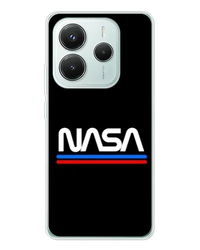 Чехол для Xiaomi Redmi Note 14 5G с картинкой «NASA — классика Red Blue» Чехол для Xiaomi Redmi Note 14 5G с картинкой «NASA — классика Red Blue»