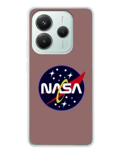 Чехол для Xiaomi Redmi Note 14 5G с картинкой «NASA — ретро космос»