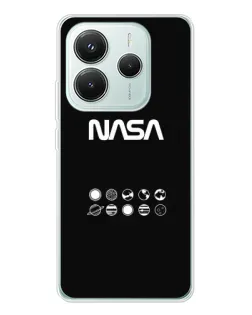 Чехол для Xiaomi Redmi Note 14 5G с картинкой «NASA — технический принт»