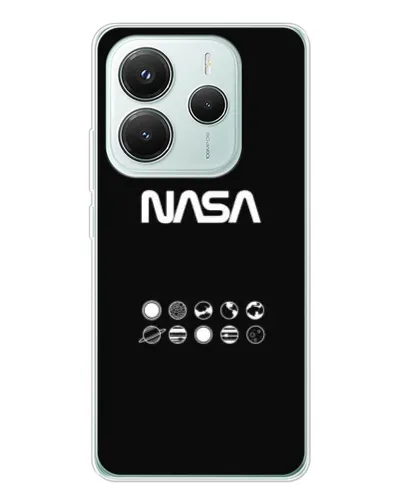 Чехол для Xiaomi Redmi Note 14 5G с картинкой «NASA — технический принт» Чехол для Xiaomi Redmi Note 14 5G с картинкой «NASA — технический принт»
