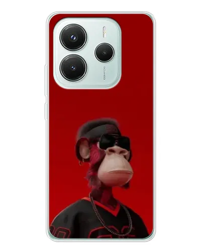 Чехол для Xiaomi Redmi Note 14 5G с картинкой «Bored Ape в красном» Чехол для Xiaomi Redmi Note 14 5G с картинкой «Bored Ape в красном»