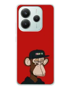 Чехол для Xiaomi Redmi Note 14 5G с картинкой «Bored Ape — красный фон» Чехол для Xiaomi Redmi Note 14 5G с картинкой «Bored Ape — красный фон»