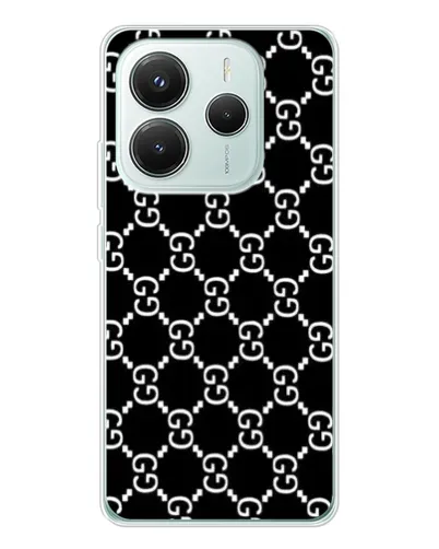 Чехол для Xiaomi Redmi Note 14 5G с картинкой «Gucci — сетчатый паттерн» Чехол для Xiaomi Redmi Note 14 5G с картинкой «Gucci — сетчатый паттерн»