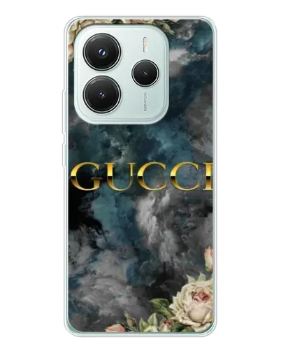 Чехол для Xiaomi Redmi Note 14 5G с картинкой «Абстрактные цветы Gucci» Чехол для Xiaomi Redmi Note 14 5G с картинкой «Абстрактные цветы Gucci»