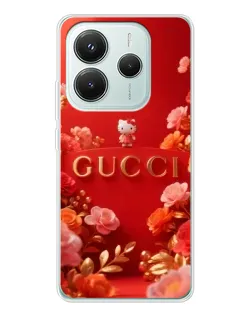 Чехол для Xiaomi Redmi Note 14 5G с картинкой «Gucci — золотой сад»