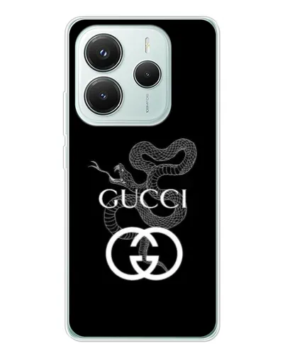 Чехол для Xiaomi Redmi Note 14 5G с картинкой «Gucci — серебряная змея» Чехол для Xiaomi Redmi Note 14 5G с картинкой «Gucci — серебряная змея»