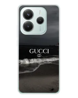 Чехол для Xiaomi Redmi Note 14 5G с картинкой «Gucci — морской прибой»