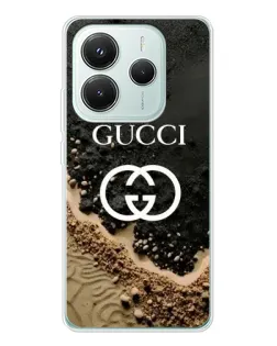 Чехол для Xiaomi Redmi Note 14 5G с картинкой «Gucci — песчаные дюны»