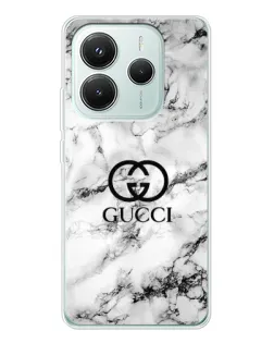 Чехол для Xiaomi Redmi Note 14 5G с картинкой «Gucci — мраморный шик»