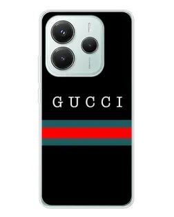 Чехол для Xiaomi Redmi Note 14 5G с картинкой «Gucci — красный пояс»
