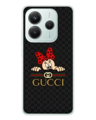 Чехол для Xiaomi Redmi Note 14 5G с картинкой «Минни Маус Gucci — черный» Чехол для Xiaomi Redmi Note 14 5G с картинкой «Минни Маус Gucci — черный»
