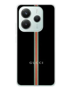 Чехол для Xiaomi Redmi Note 14 5G с картинкой «Gucci — строгая линия»