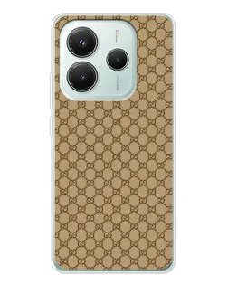 Чехол для Xiaomi Redmi Note 14 5G с картинкой «Gucci — классический беж»