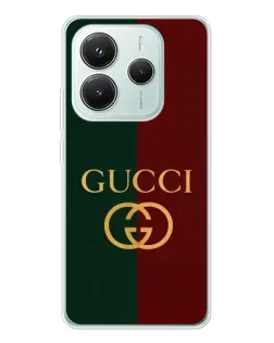 Чехол для Xiaomi Redmi Note 14 5G с картинкой «Gucci — темно-зеленый градиент»