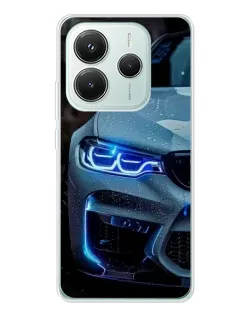 Чохол для Xiaomi Redmi Note 14 5G з картинкою «Погляд BMW з синіми фарами» Чохол для Xiaomi Redmi Note 14 5G з картинкою «Погляд BMW з синіми фарами»
