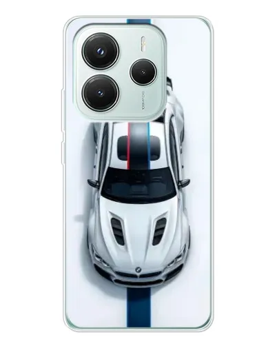 Чехол для Xiaomi Redmi Note 14 5G с картинкой «Вид сверху — BMW M»