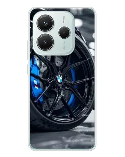 Чехол для Xiaomi Redmi Note 14 5G с картинкой «Колесо BMW вблизи» Чехол для Xiaomi Redmi Note 14 5G с картинкой «Колесо BMW вблизи»