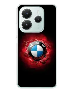 Чехол для Xiaomi Redmi Note 14 5G с картинкой «Логотип BMW — вспышка» Чехол для Xiaomi Redmi Note 14 5G с картинкой «Логотип BMW — вспышка»