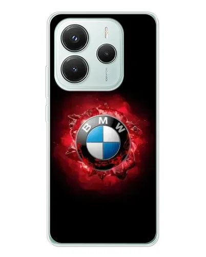 Чехол для Xiaomi Redmi Note 14 5G с картинкой «Логотип BMW — вспышка»