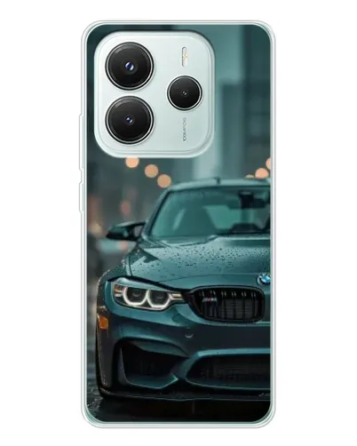 Чехол для Xiaomi Redmi Note 14 5G с картинкой «BMW в огнях города»