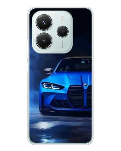 Чехол для Xiaomi Redmi Note 14 5G с картинкой «Голубая BMW M4»