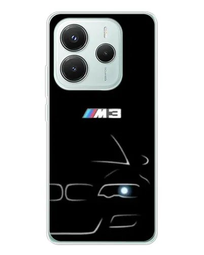 Чехол для Xiaomi Redmi Note 14 5G с картинкой «Минималистичный принт BMW M3»