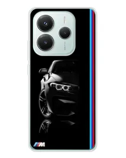 Чехол для Xiaomi Redmi Note 14 5G с картинкой «Силуэт BMW в темноте» Чехол для Xiaomi Redmi Note 14 5G с картинкой «Силуэт BMW в темноте»
