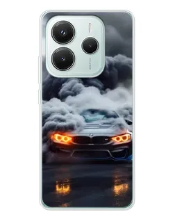 Чехол для Xiaomi Redmi Note 14 5G с картинкой «BMW в дыму» Чехол для Xiaomi Redmi Note 14 5G с картинкой «BMW в дыму»