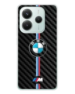 Чехол для Xiaomi Redmi Note 14 5G с картинкой «Эмблема BMW и карбон» Чехол для Xiaomi Redmi Note 14 5G с картинкой «Эмблема BMW и карбон»