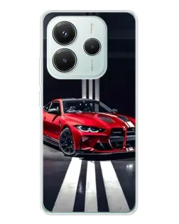 Чехол для Xiaomi Redmi Note 14 5G с картинкой «Красная BMW на дороге» Чехол для Xiaomi Redmi Note 14 5G с картинкой «Красная BMW на дороге»