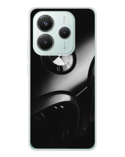 Чехол для Xiaomi Redmi Note 14 5G с картинкой «Эмблема BMW — макро»