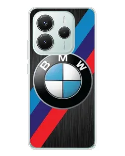 Чехол для Xiaomi Redmi Note 14 5G с картинкой «BMW M-stripes стиль» Чехол для Xiaomi Redmi Note 14 5G с картинкой «BMW M-stripes стиль»
