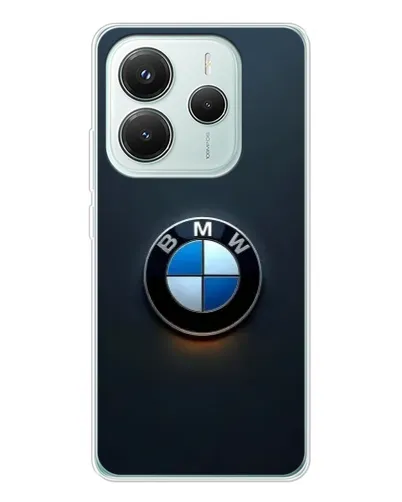 Чехол для Xiaomi Redmi Note 14 5G с картинкой «Логотип BMW — минимализм»