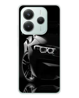 Чехол для Xiaomi Redmi Note 14 5G с картинкой «Черная BMW — профиль» Чехол для Xiaomi Redmi Note 14 5G с картинкой «Черная BMW — профиль»