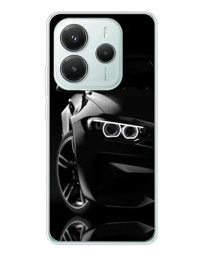Чехол для Xiaomi Redmi Note 14 5G с картинкой «Черная BMW — профиль» Чехол для Xiaomi Redmi Note 14 5G с картинкой «Черная BMW — профиль»