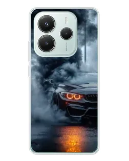 Чехол для Xiaomi Redmi Note 14 5G с картинкой «BMW M-Power — абстракция» Чехол для Xiaomi Redmi Note 14 5G с картинкой «BMW M-Power — абстракция»