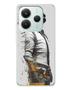 Чехол для Xiaomi Redmi Note 14 5G с картинкой «PUBG — боец в пыли»