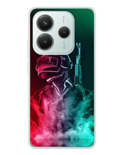 Чехол для Xiaomi Redmi Note 14 5G с картинкой «PUBG — огненный воин» Чехол для Xiaomi Redmi Note 14 5G с картинкой «PUBG — огненный воин»