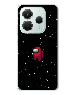 Чехол для Xiaomi Redmi Note 14 5G с картинкой «Красный Among Us»