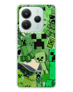 Чехол для Xiaomi Redmi Note 14 5G с картинкой «Криперы Minecraft» Чехол для Xiaomi Redmi Note 14 5G с картинкой «Криперы Minecraft»